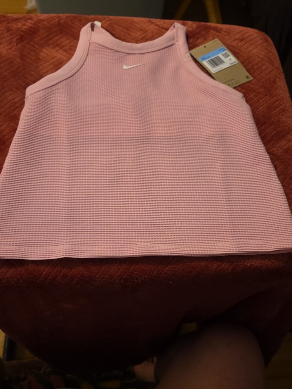 Nike Light Pink Ribbed Athletic Tank